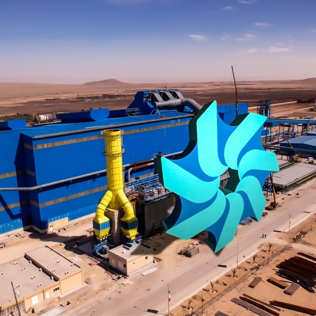 نمای هوایی کارخانه فولاد در دل کویر، پروژه صنعتی هلدینگ غدیر