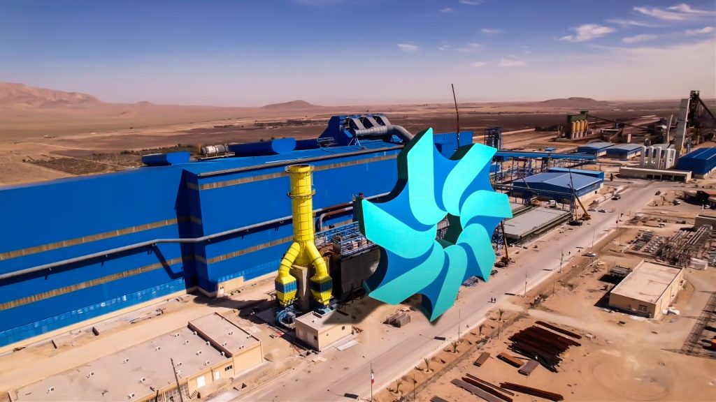 نمای هوایی کارخانه فولاد در دل کویر، پروژه صنعتی هلدینگ غدیر