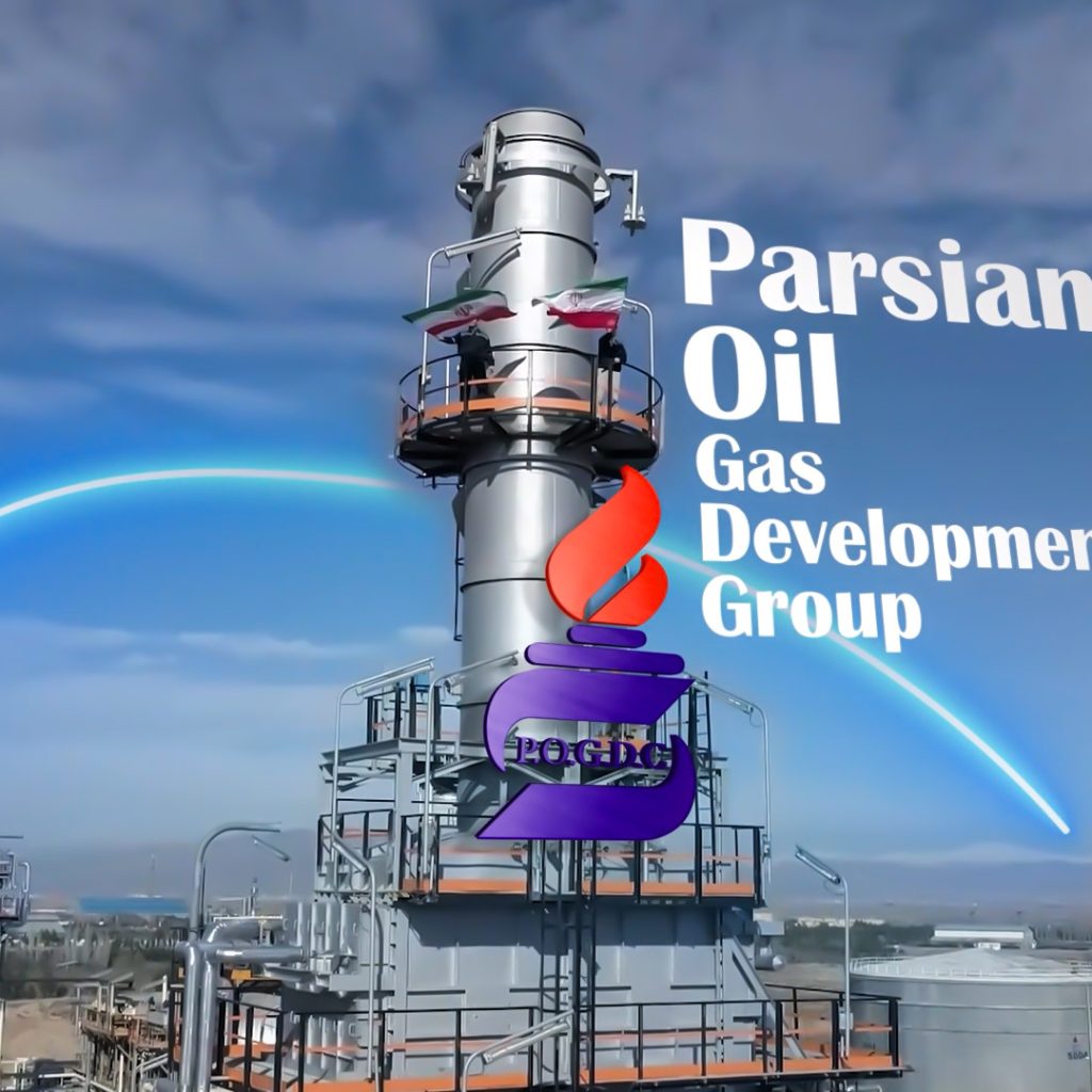 ویدیوی هلدینگ نفت و گاز پارسیان – نمایی از تاسیسات صنعتی و لوگوی POGDC